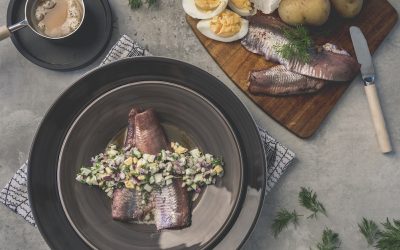 Lerpottasill med brynt smör